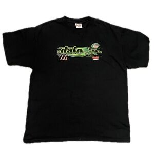 Nascar Black Tee with Green Logo